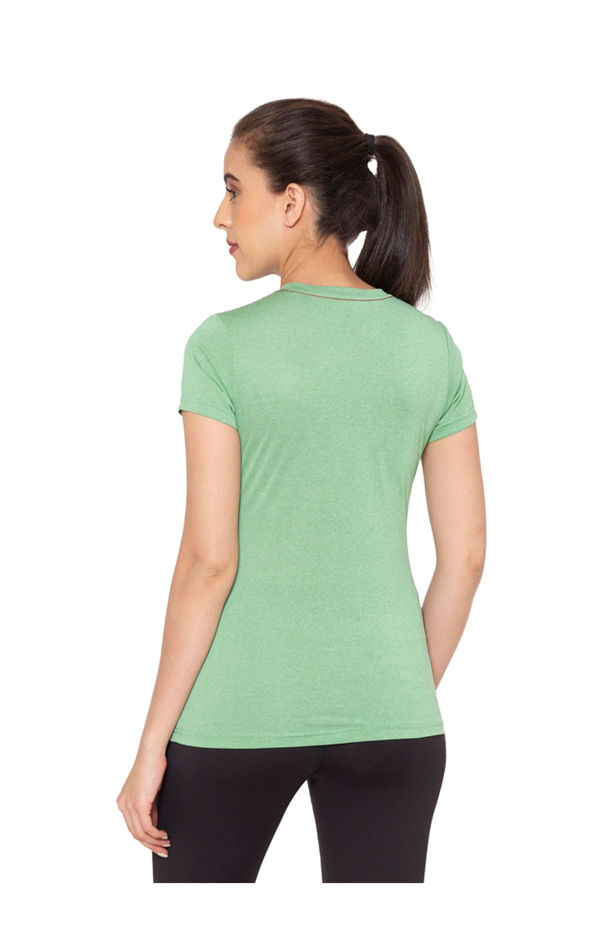 Bodyactive Women Round neck Half Sleeve Dry Fit T-shirt in 1pcs-TS80-LTGRE