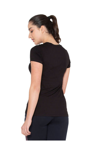 Bodyactive Women Round neck Half Sleeve Viscose T-shirt in 1pcs-TS83-BLK