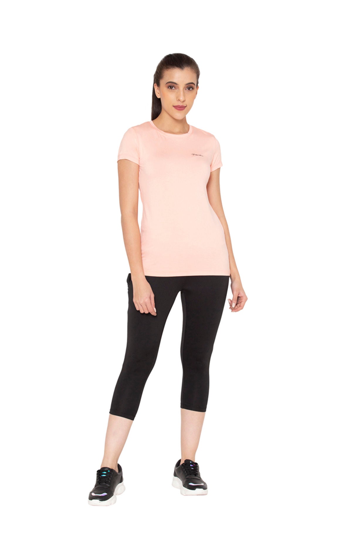 Bodyactive Women Round neck Half Sleeve Viscose T-shirt in 1pcs-TS83-PCH