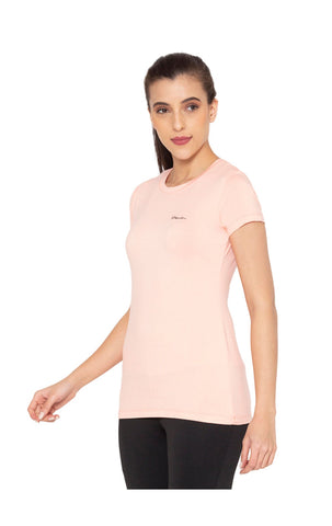 Bodyactive Women Round neck Half Sleeve Viscose T-shirt in 1pcs-TS83-PCH