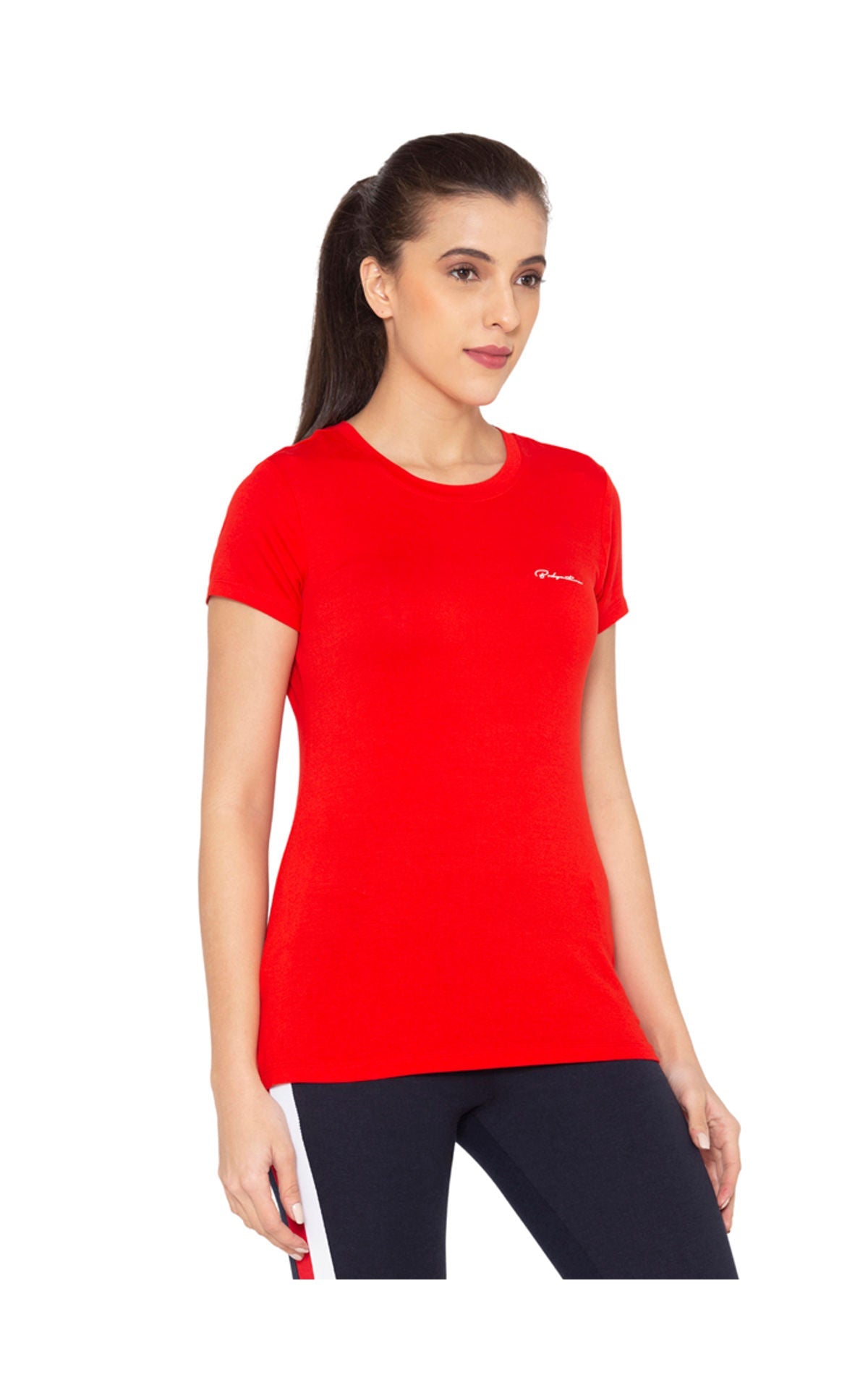 Bodyactive Women Round neck Half Sleeve Viscose T-shirt in 1pcs-TS83-RED