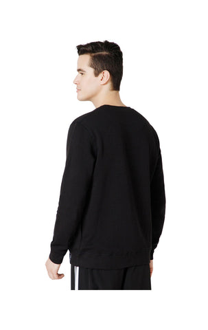 Bodyactive Men Fleece Crew Neck Black Sweatshirt TSM111-BLK