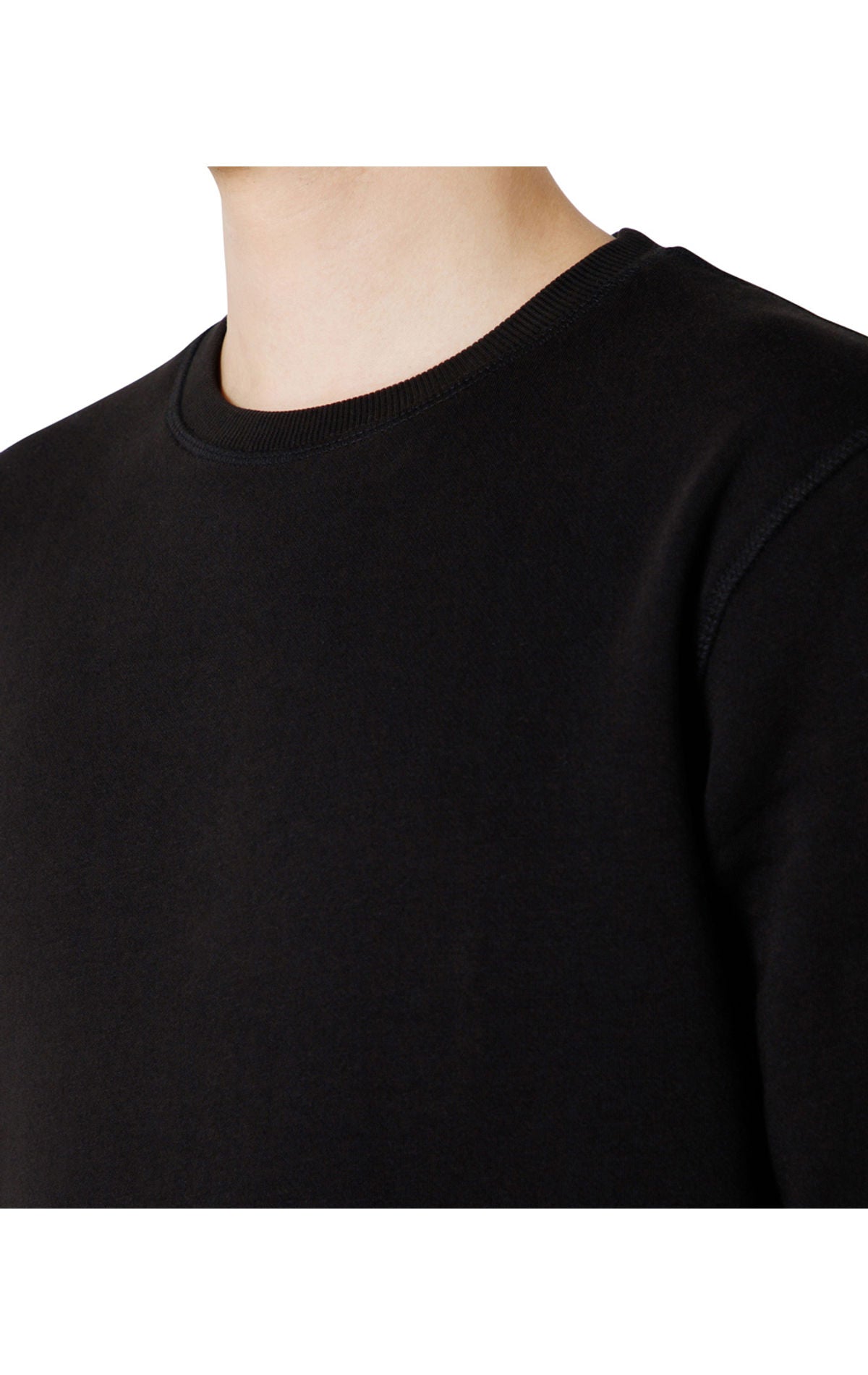 Bodyactive Men Fleece Crew Neck Black Sweatshirt TSM111-BLK