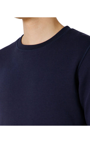 Bodyactive Men Fleece Crew Neck Dark Blue Sweatshirt TSM111-NVY