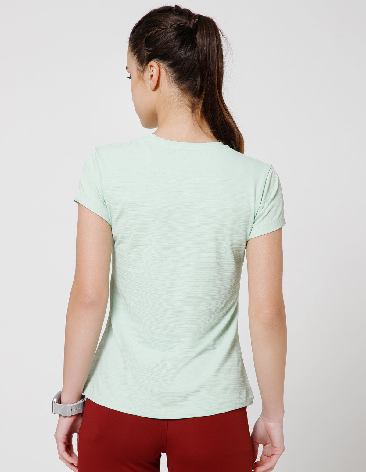 Women's Super Soft Polyester Spandex Printed Half Sleeve T-Shirt – Green(TSW3)