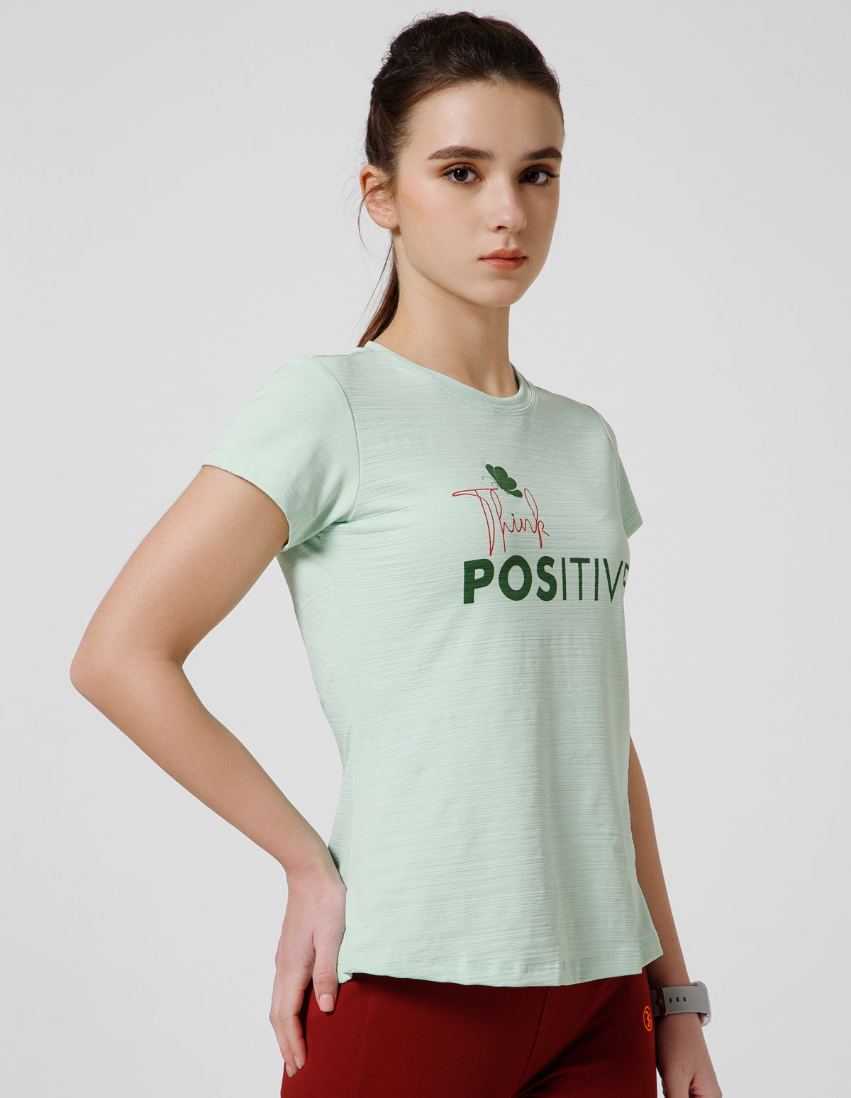 Women's Super Soft Polyester Spandex Printed Half Sleeve T-Shirt – Green(TSW3)