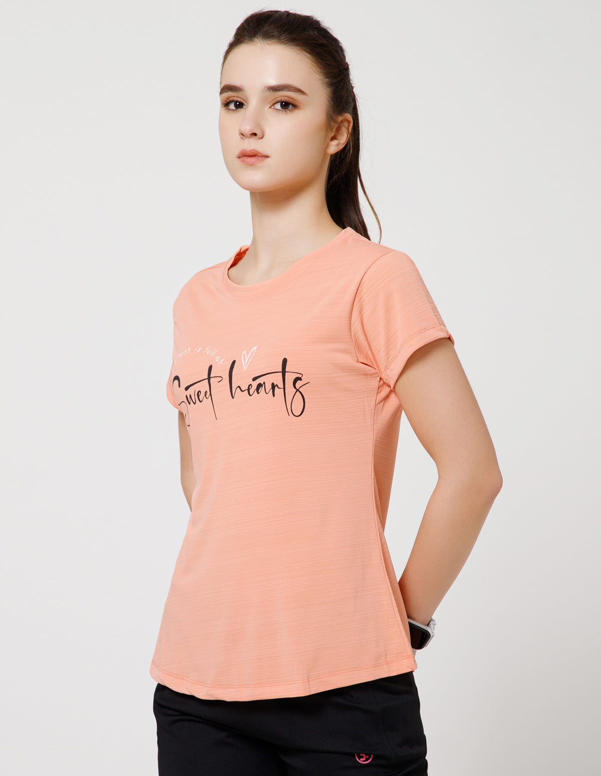 Women's Super Soft Polyester Spandex Printed Half Sleeve T-Shirt – Rust(TSW3)