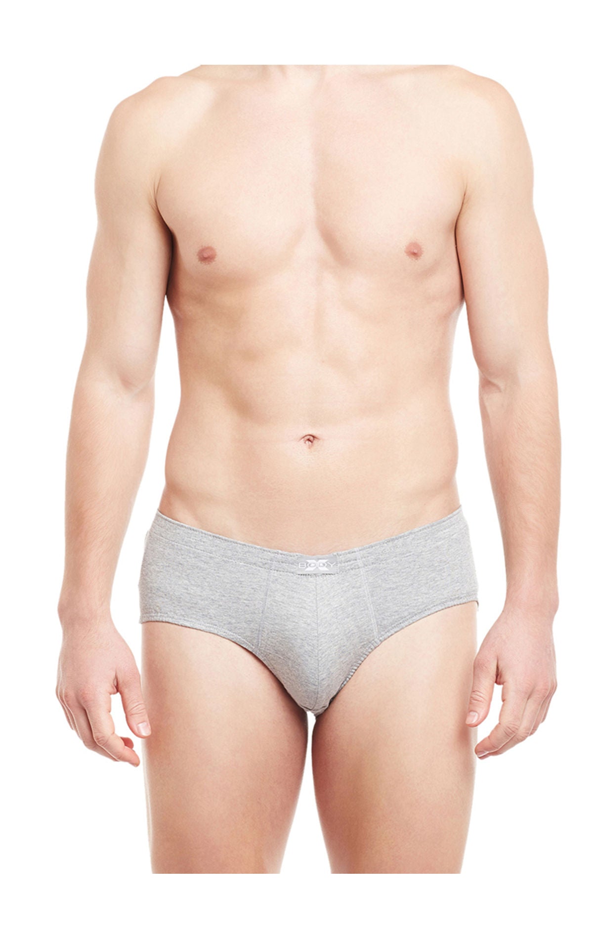 Body X Solid Briefs-Pack of 2-TUTO-Grey Melange