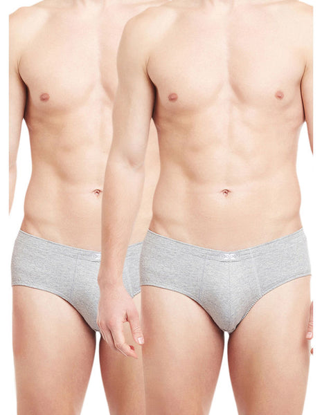 Body X Solid Briefs-Pack of 2-TUTO-Grey Melange