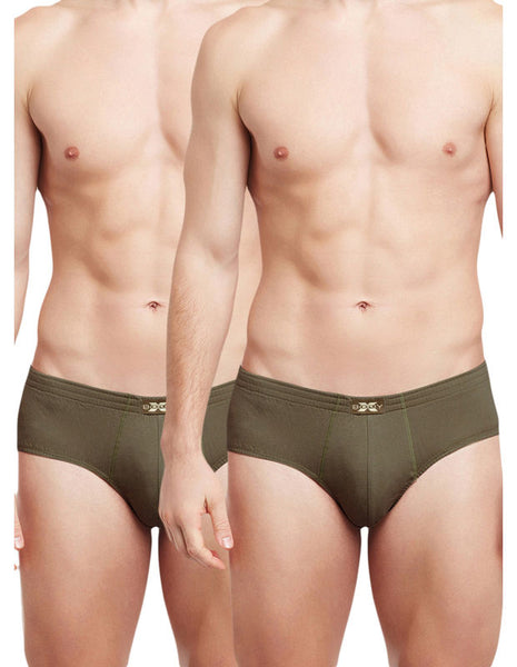 Body X Solid Briefs-Pack of 2-TUTO-Coffee Brown