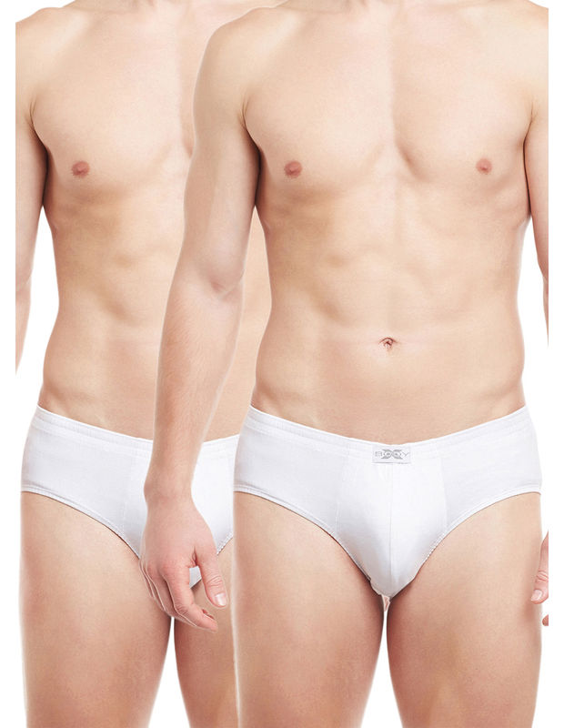 Body X Solid Briefs-Pack of 2-TUTO-White