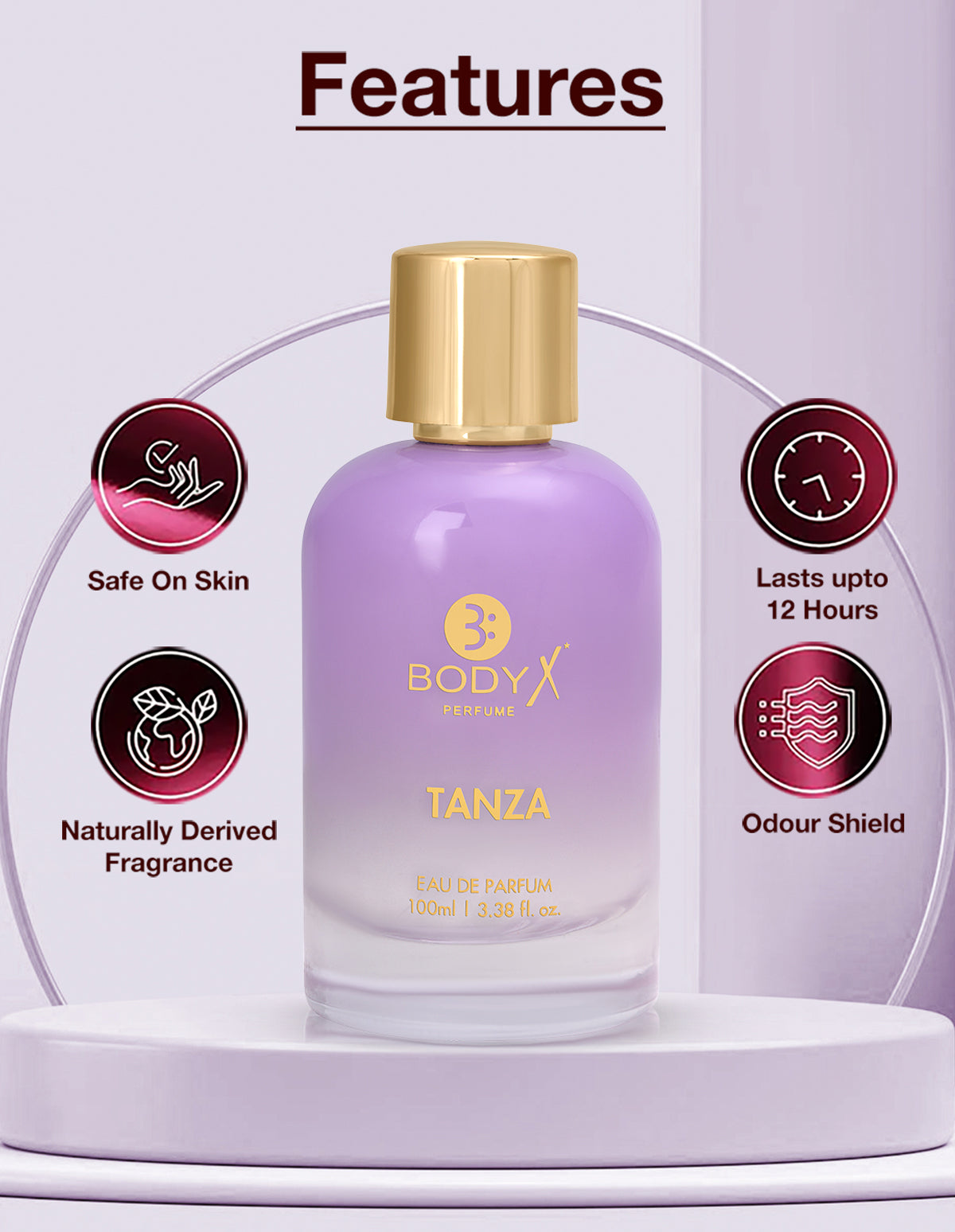BodyX Tanza Eau De Parfum for Women Long-Lasting Feminine Fragranceme TANZA EDP-100ml