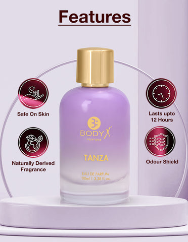 BodyX Tanza Eau De Parfum for Women Long-Lasting Feminine Fragranceme TANZA EDP-100ml
