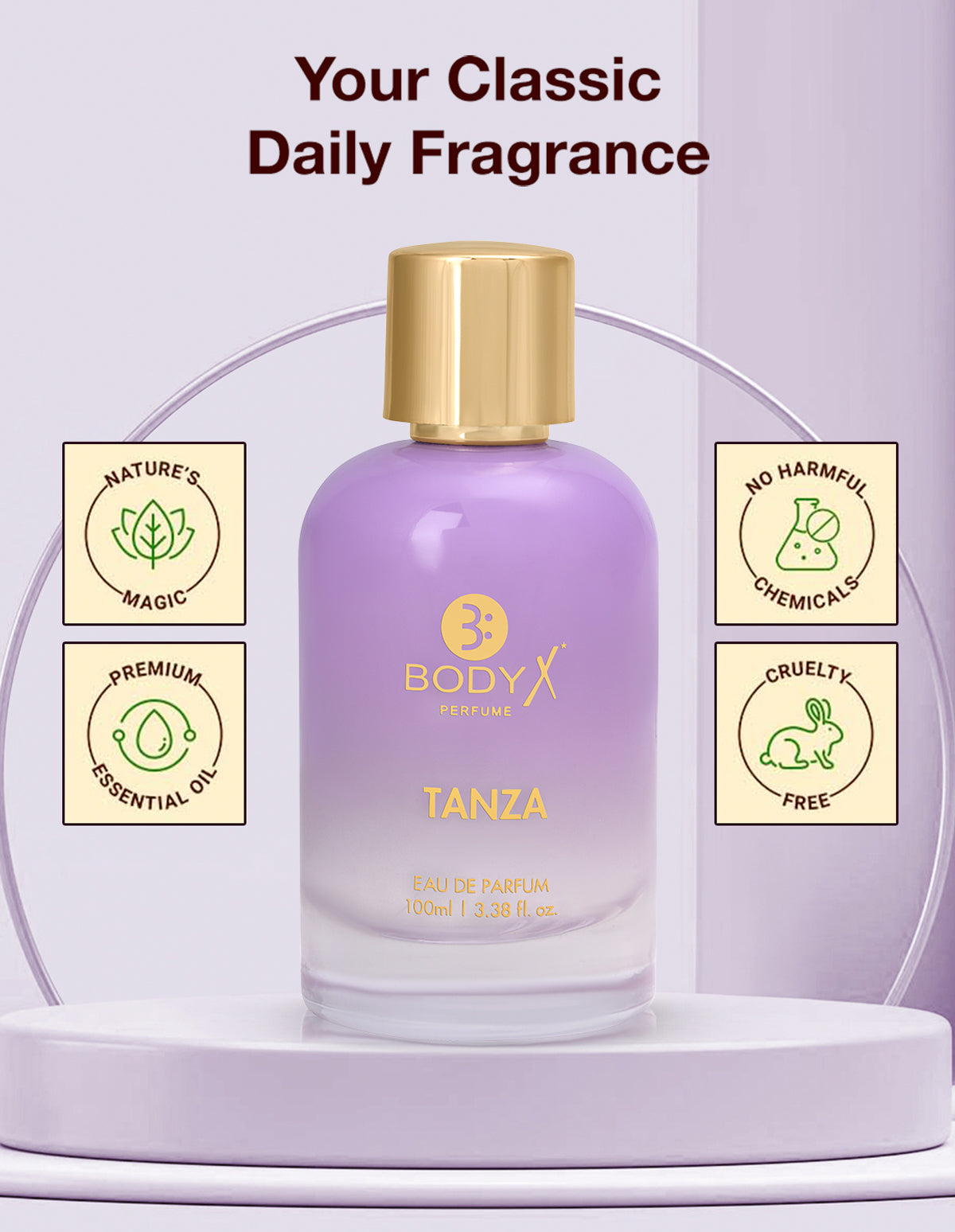 BodyX Tanza Eau De Parfum for Women Long-Lasting Feminine Fragranceme TANZA EDP-100ml