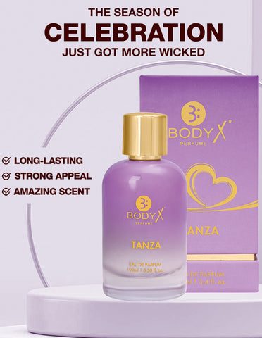 BodyX Tanza Eau De Parfum for Women Long-Lasting Feminine Fragranceme TANZA EDP-100ml