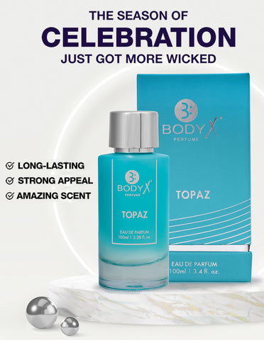 BodyX Topaz Eau De Parfum for Men Long-Lasting Masculine Fragrance-100ml