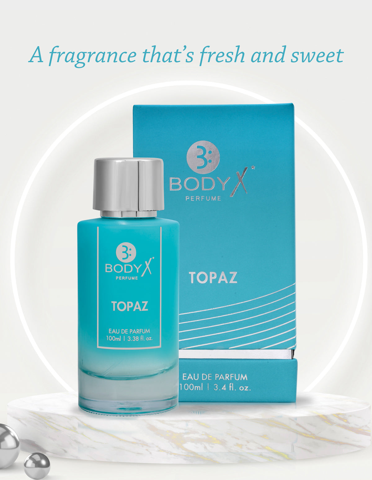 BodyX Topaz Eau De Parfum for Men Long-Lasting Masculine Fragrance-100ml