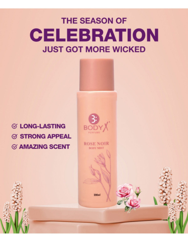 Rose Noir Body Mist by BodyX (200ml) – Feminine & Lasting Aroma