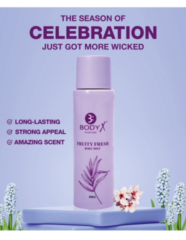 Fruity Fresh Body Mist by BodyX (200ml) – Feminine & Lasting Aroma