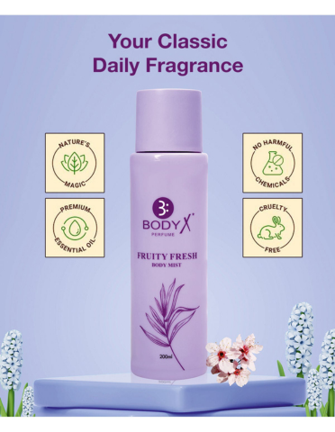 Fruity Fresh Body Mist by BodyX (200ml) – Feminine & Lasting Aroma