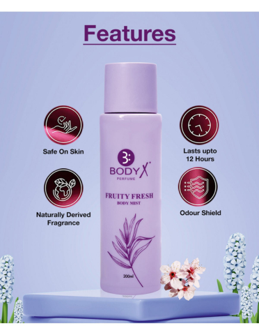 Fruity Fresh Body Mist by BodyX (200ml) – Feminine & Lasting Aroma