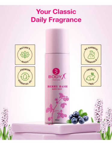 Berry Bash Body Mist by BodyX (200ml) – Feminine & Lasting Aroma