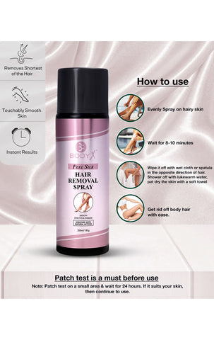 BodyX Women Hair Remover Spray FEEL SILK HRS-FEMALEÂ  200ML