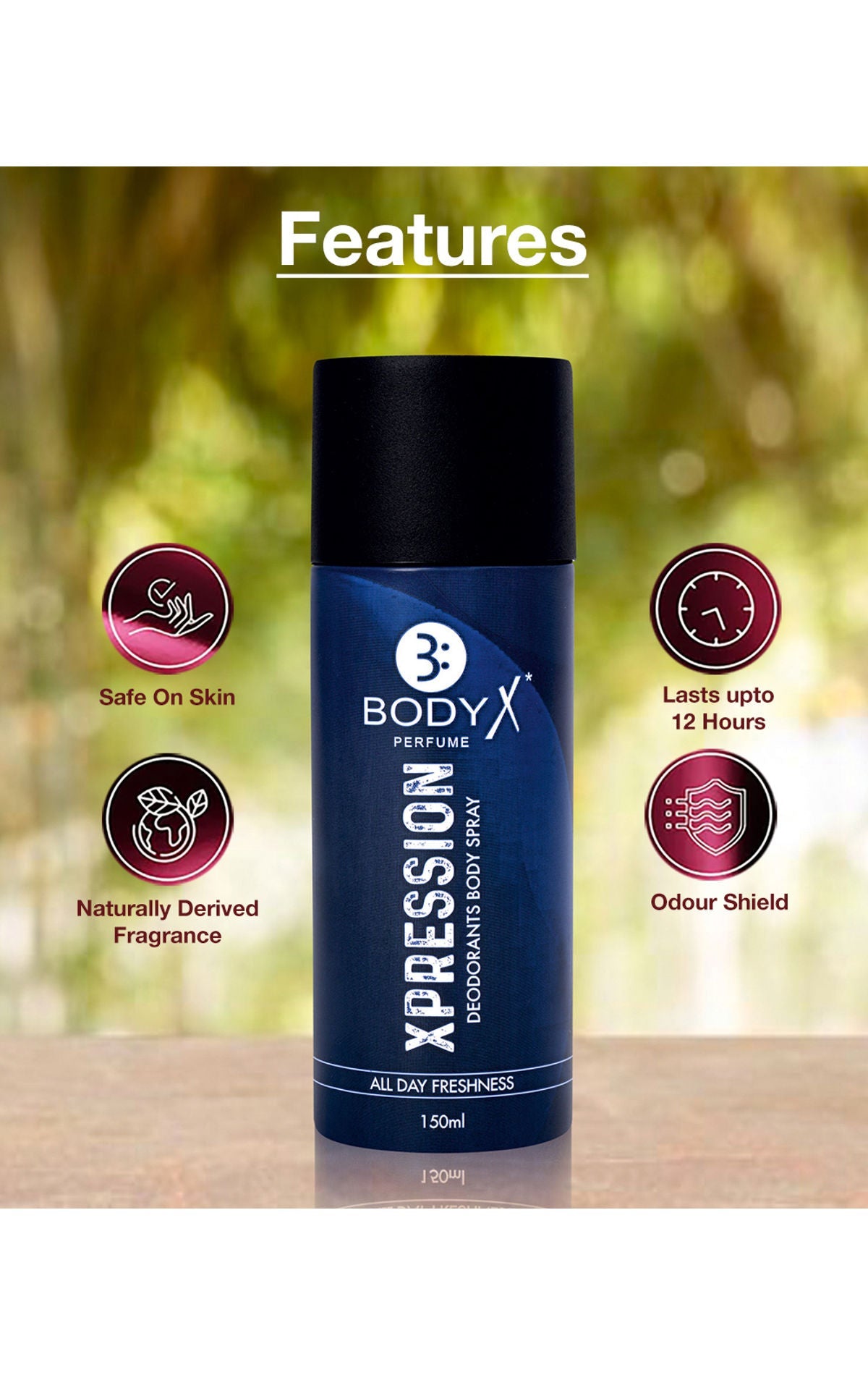 BodyX Unisex Deodorant XPRESSION Deo 150ML