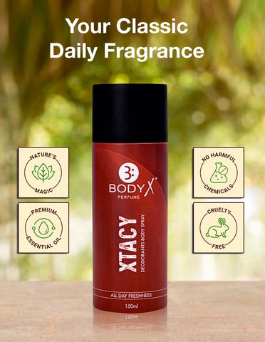 BodyX Xtacy Deodorant for Men (150ml) – Long-Lasting Fresh Fragrance