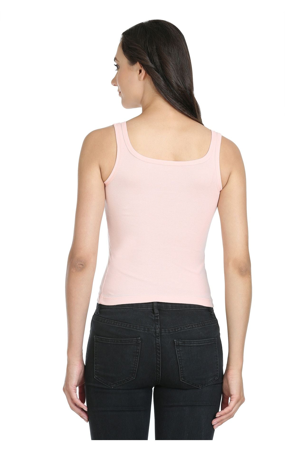 Broad Straps Round Neck Camisole-44PE