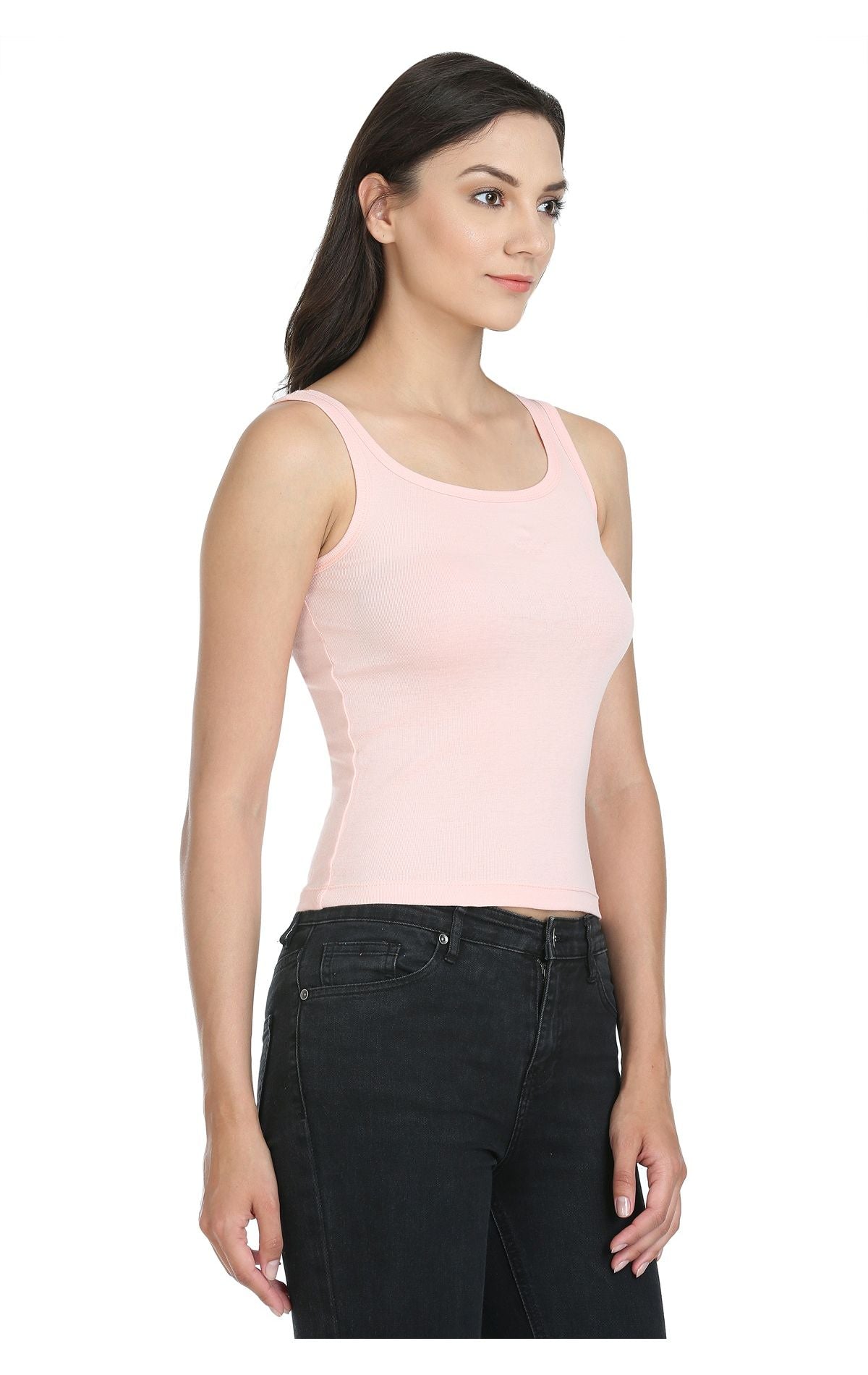 Broad Straps Round Neck Camisole-44PE