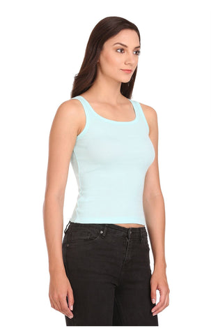 Broad Straps Round Neck Camisole-44T.SKY